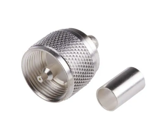 63-7627-20 RS PRO Straight Standard 75Ω Cable Mount UHF Plug, Crimp Termination, RG59 546-2611