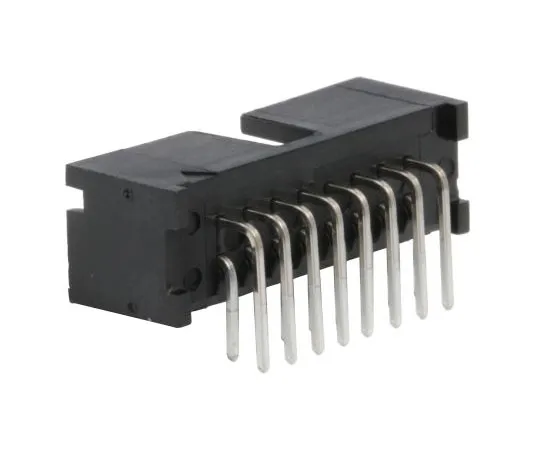 63-7553-98 TE Connectivity AMP-LATCH Series, 2.54mm Pitch, 16 Way 2 Row Shrouded Right Angle PCB Header, Through Hole 5103310-3
