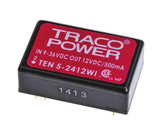 63-7620-70 TRACOPOWER TEN 5WI 6W Isolated DC-DC Converter Through Hole, Voltage in 9 → 36 V dc, Voltage out 12V dc TEN 5-2412WI