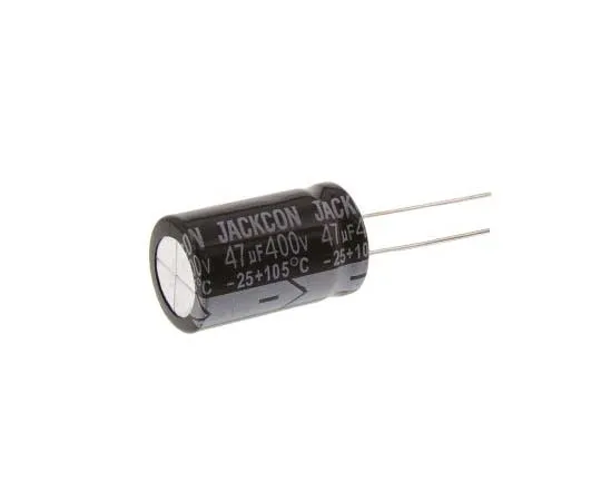 63-7738-34 RS PRO 47μF 400V dc Aluminium Electrolytic Capacitor, Through Hole 16 (Dia.) x 26mm +105°C 16mm 7.5mm 26mm 711-2071