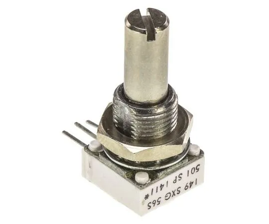 63-7578-14 Vishay 1 Gang Rotary Cermet Potentiometer with a 6.35 mm Dia. Shaft, 500Ω, ±10%, 1W, Linear 14910F0GJSX10501KA 14910F0GJSX10501KA
