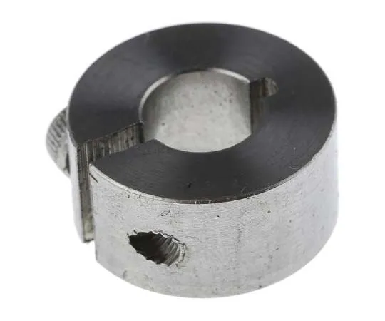 63-7702-56 Huco Collar One Piece Clamp Screw, Bore 8mm, OD 18mm, W 9mm, Stainless Steel 46102008