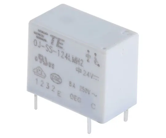 63-7677-96　TE Connectivity SPNO Non-Latching Relay PCB Mount, 24V dc Coil, 8A　OJ-SS-124LMH2,005