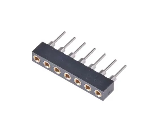 63-7713-90 7 Way Preci-Dip Straight Through Hole 2mm SIL Socket, Solder, 3A 100 V ac, 150 V dc 831-87-007-10-001101