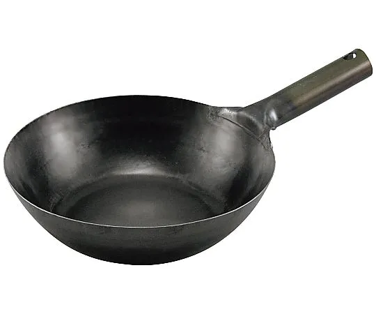 69-5181-03 Yamada Iron Chinese One-handed Pot 27 cm Flat Bottom for IH (Plate Thickness 2.3 mm) 1025130