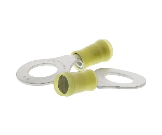 63-7557-54 TE Connectivity PIDG Series Insulated Crimp Ring Terminal, M10 Stud Size, 2.6mm² to 6.6mm² Wire Size, Yellow 160138