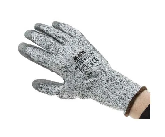 63-7741-55 Mapa Spontex Krytech 557 Dyneema Polyurethane-Coated Cut Resistant Gloves, size 10, Grey 557