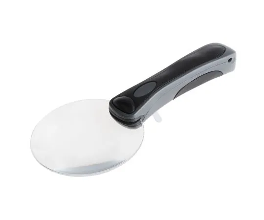 63-5147-29 RS PRO Illuminated Pocket Magnifying Glass, 2.5 x Magnification, 90mm Diameter 849-6235