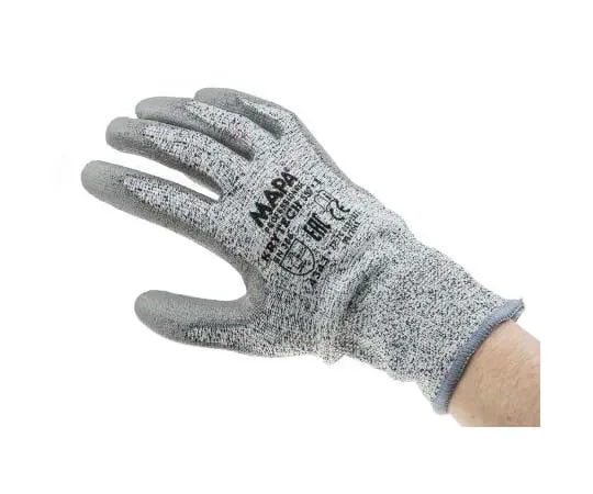 63-7741-56　Mapa Spontex Krytech 557 Dyneema Polyurethane-Coated Cut Resistant Gloves, size 8, Grey　557