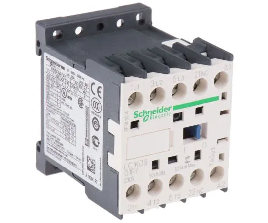 63-7631-37 Schneider Electric 3 Pole Contactor, 9 A, 230 V ac Coil, TeSys K, 3NO, 4 kW LC1K0901P7
