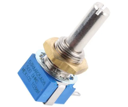 63-7609-61 Bourns 1 Gang Rotary Cermet Potentiometer with a 6 mm Dia. Shaft, 500Ω, ±10%, 1W, Linear 53RAA-R25-A08L 53RAA-R25-A08L