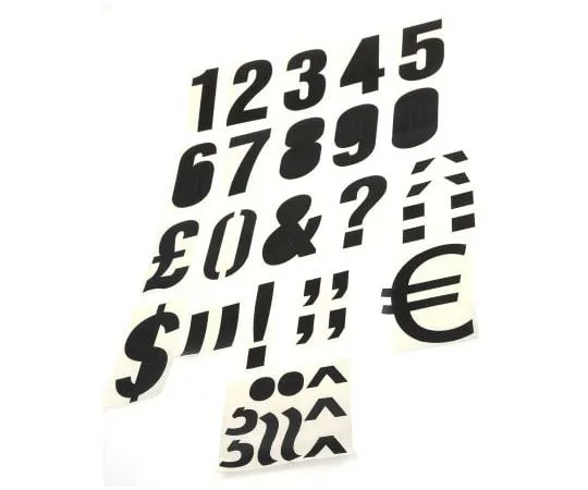 63-7556-78 RS PRO Black Numeric Label, 100mm 456-6740