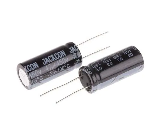 63-7738-50 RS PRO 47μF 450V dc Aluminium Capacitors, Through Hole 16 (Dia.) x 36mm +105°C 16mm 7.5mm 36mm 173-0281