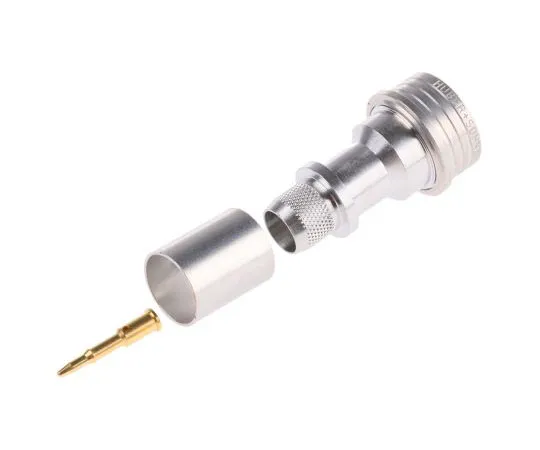 63-7635-50 Huber & Suhner 50Ω Straight Cable Mount QN Connector, Plug, Crimp Termination, 0 → 11GHz, RG214/U 11_QN-50-7-1/133_NE