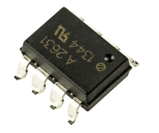 63-7703-22　Broadcom, HCPL-2631-300E DC Input Transistor Output Dual Optocoupler, Surface Mount, 8-Pin DIP　HCPL-2631-300E