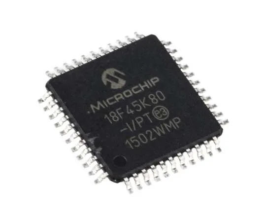 63-7747-29　Microchip, 8bit PIC Microcontroller, 64MHz, 32 kB Flash, 44-Pin TQFP　PIC18F45K80-I/PT