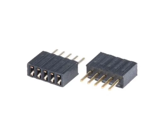 63-7685-87 HARWIN 1.27mm Pitch 5 Way 1 Row Straight PCB Socket, Through Hole, Solder Termination M52-5000545