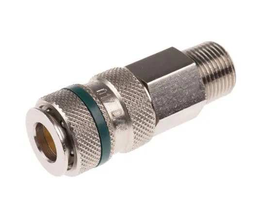 63-7662-19 RS PRO Pneumatic Quick Connect Coupling Brass, Steel 3/8 in Threaded 667-1699