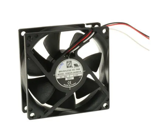 63-7641-65 RS PRO Axial Fan, 80 x 80 x 25mm, 40cfm, 2.41W, 24 V dc 619-7138