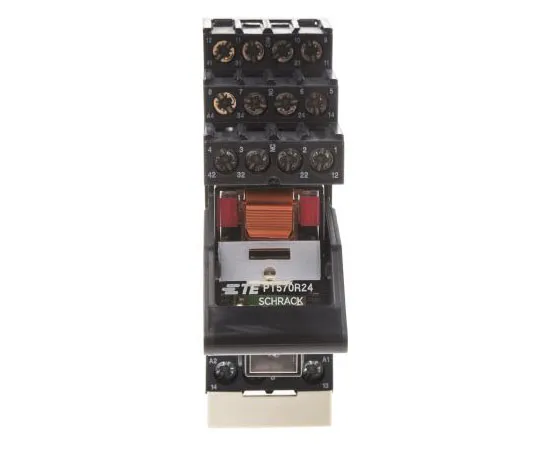 63-7600-76 TE ConnectivityPT 4PDT Non-Latching Relay DIN Rail, 24V ac Coil, 6A PT5L7RC4 1-1415535-1