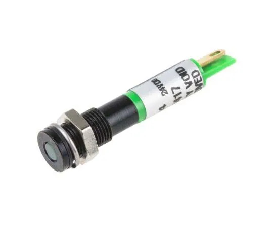 63-7708-45 RS PRO Green Indicator, 24 V dc, 6mm Mounting Hole Size, Solder Tab Termination, IP67 700-1634