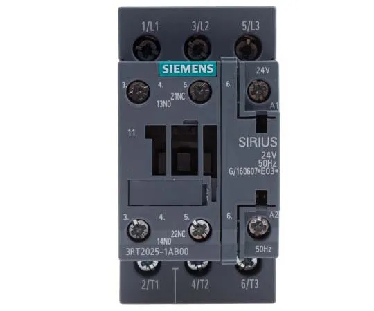 63-7721-68 Siemens 3 Pole Contactor, 16 A, 24 V ac Coil, SIRIUS Innovation, 3NO, 7.5 kW 3RT2025-1AB00