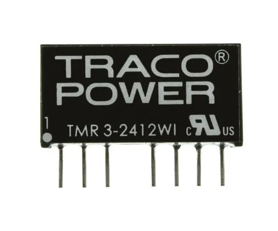 63-7658-10 TRACOPOWER TMR 3WI 3W Isolated DC-DC Converter Through Hole, Voltage in 9 → 36 V dc, Voltage out 12V dc TMR 3-2412WI