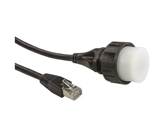 63-7565-64 Bulgin Black PUR Cat5e Cable S/FTP, 3m Male RJ45/Male RJ45 PX0837/3M00
