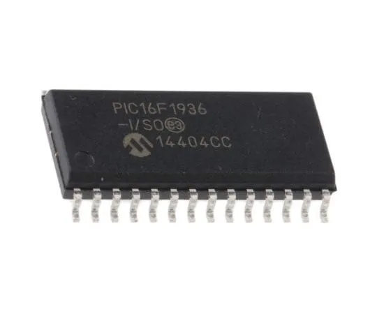 63-7660-73　Microchip, 8bit PIC Microcontroller, 32MHz, 8192 x 14 words, 256 B Flash, 28-Pin SOIC　PIC16F1936-I/SO