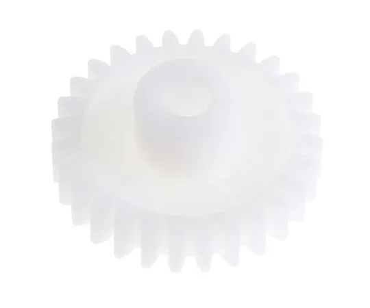 63-7607-67 RS PRO POM 28 Teeth Spur Gear, 28mm Pitch Diam. , 11.7mm Hub Diam. , 5mm Bore Diam. 521-7534