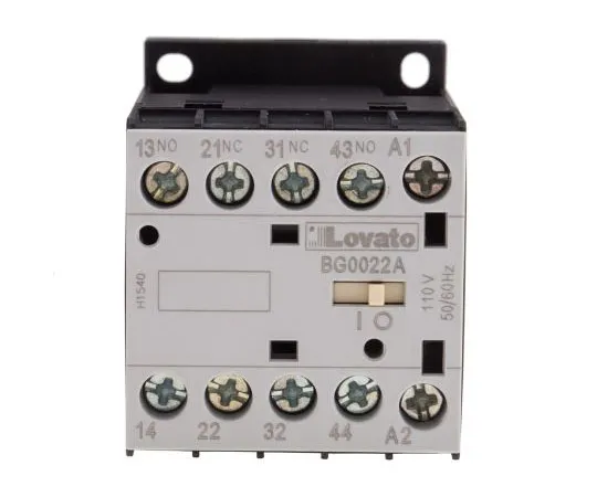 63-7691-16 Lovato 4 Pole Contactor, 10 A, 110 V ac Coil, Orange, 2NO/2NC 11BG0022A110