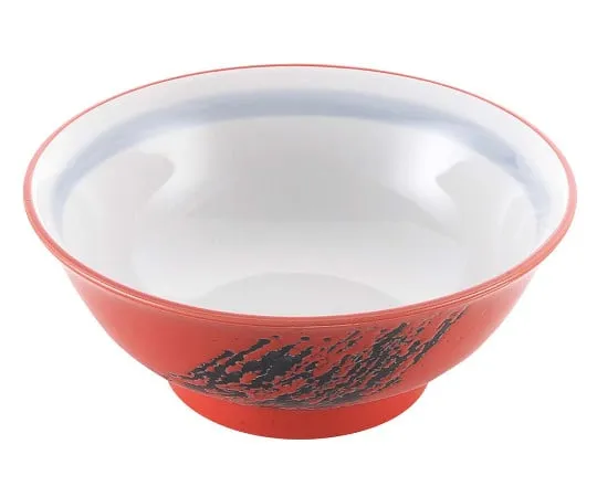 63-7195-15 Porcelain Chinese tableware red glaze brush nagashi rice bowl 6.8 cm (φ212) 8179740