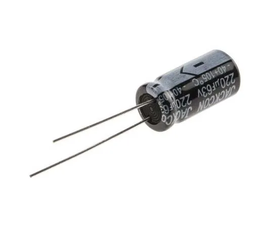 63-7737-77 RS PRO 220μF 63V dc Aluminium Electrolytic Capacitor, Through Hole 10 (Dia.) x 20mm +105°C 10mm 5mm 20mm 170-1273