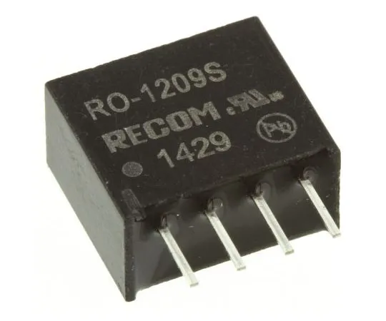 63-7673-31 Recom RO 1W Isolated DC-DC Converter Through Hole, Voltage in 10.8 → 13.2 V dc, Voltage out 9V dc RO-1209S