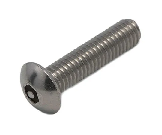 63-7642-53　Plain Button Stainless Steel Tamper Proof Security Screw, M5 x 20mm　621-2827