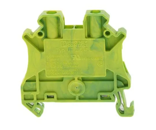 63-7647-60 Phoenix Contact ATEX, UT 2.5-PE Series Earth Modular Terminal Block, Screw Down Termination 3044092