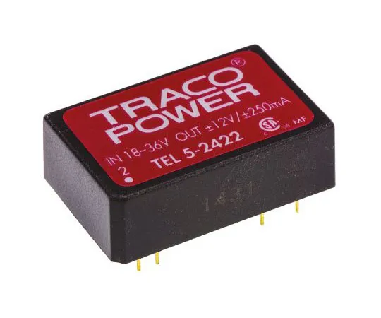 63-7562-66 TRACOPOWER TEL 5 5W Isolated DC-DC Converter Through Hole, Voltage in 18 → 36 V dc, Voltage out ±12V dc TEL 5-2422