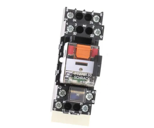 63-7586-61 TE ConnectivityPT DPDT Non-Latching Relay DIN Rail, 230V ac Coil, 12A PT2S7TD0 6-1415074-1