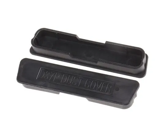 63-7657-37 Male 37 Way D-sub Connector Dust Cap, Carbon Black Reinforced PP 666-0926
