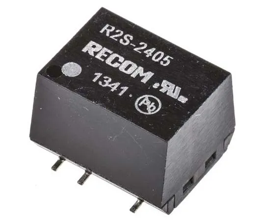 63-7723-07　Recom R2S 2W Isolated DC-DC Converter Surface Mount, Voltage in 21.6 → 26.4 V dc, Voltage out 5V dc　R2S-2405