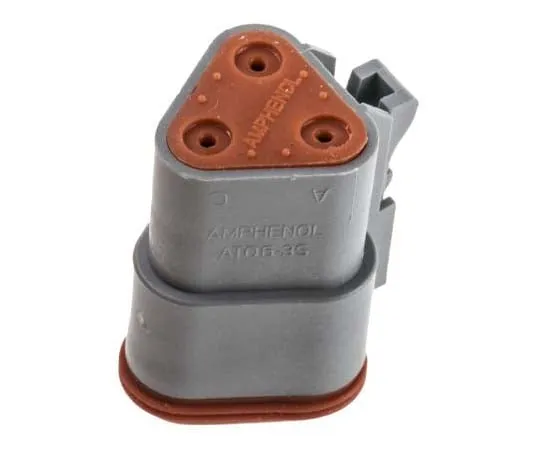 63-7705-40 Amphenol AT Series, 3 Way Cable Mount Plug Power Connector AT06-3S