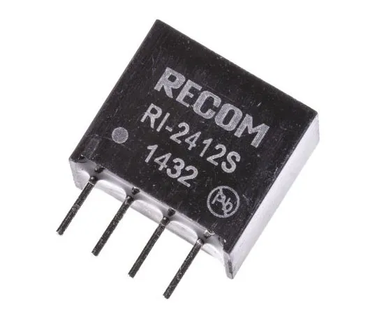 63-7673-50 Recom RI 2W Isolated DC-DC Converter Through Hole, Voltage in 21.6 → 26.4 V dc, Voltage out 12V dc RI-2412S
