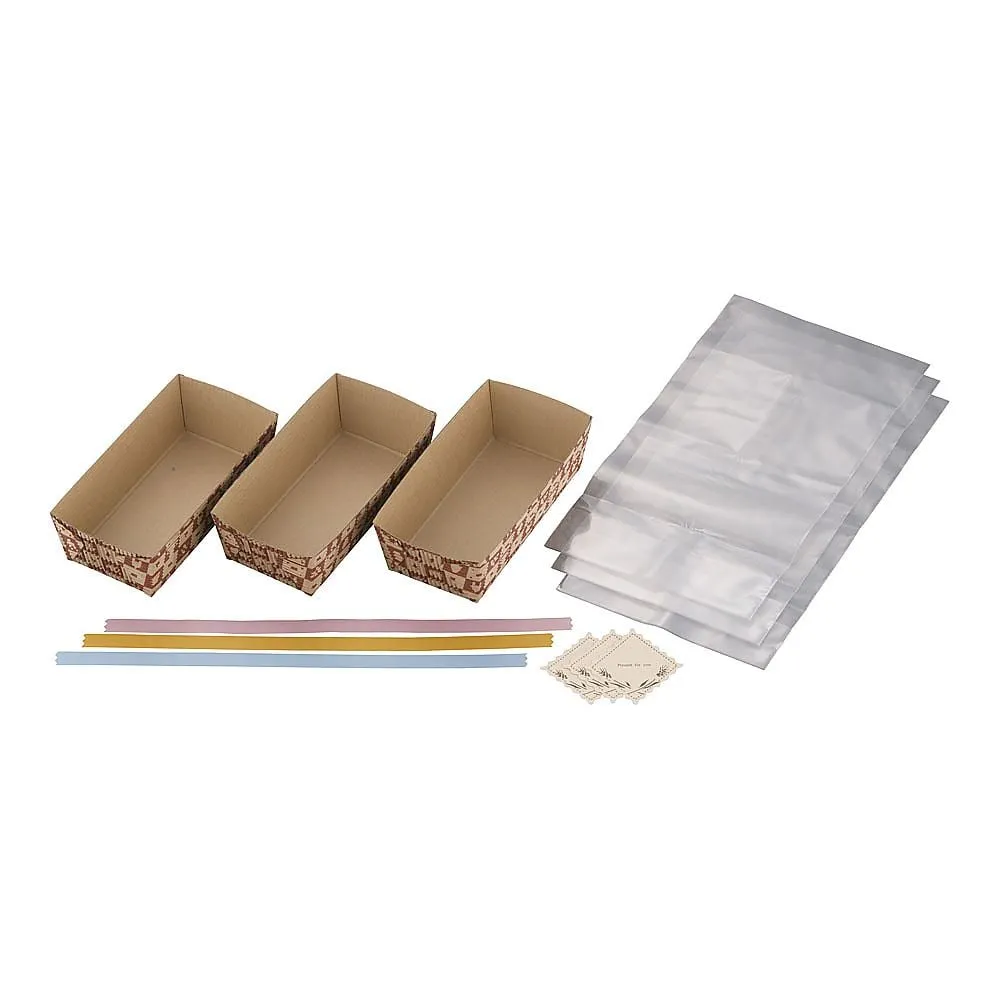 63-5722-10 Paper Pound Cake Type Set 3 Pieces Small WPU4101