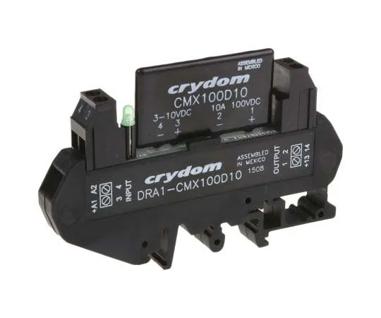 63-7713-14 Sensata / Crydom 8 A Solid State Relay, DC, DIN Rail, 100 V dc Maximum Load DRA1-CMX100D10