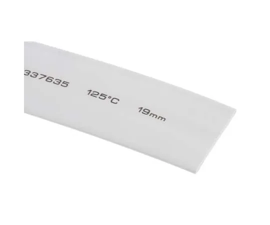 63-7710-26 RS Pro White No Heat Shrink Tubing 19mm Sleeve Dia. x 5m Length 2:1 Ratio 700-4787