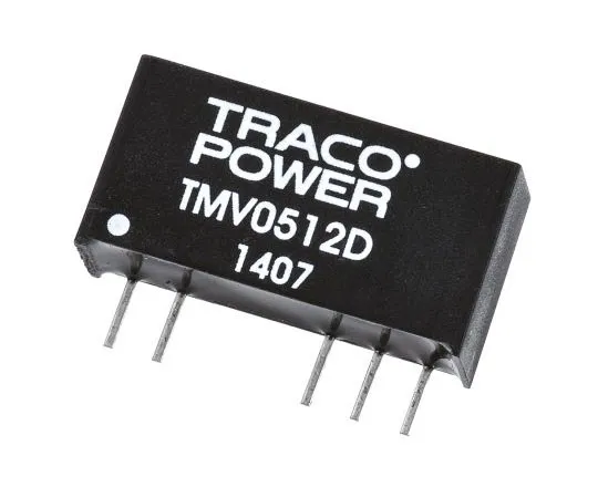 63-7658-37　TRACOPOWER TMV 1W Isolated DC-DC Converter Through Hole, Voltage in 4.5 → 5.5 V dc, Voltage out ±12V dc　TMV 0512D