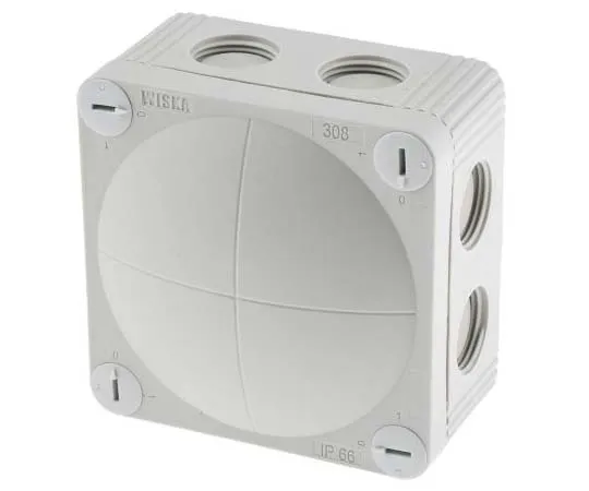 63-7708-19　WISKA Combi Junction Box, IP66, 85mm x 85mm x 51mm　COMBI 308/5