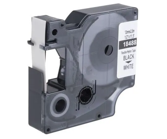 63-7571-10 Dymo Black on White Label Printer Tape, 12 mm Width, 3.5 m Length SD18488