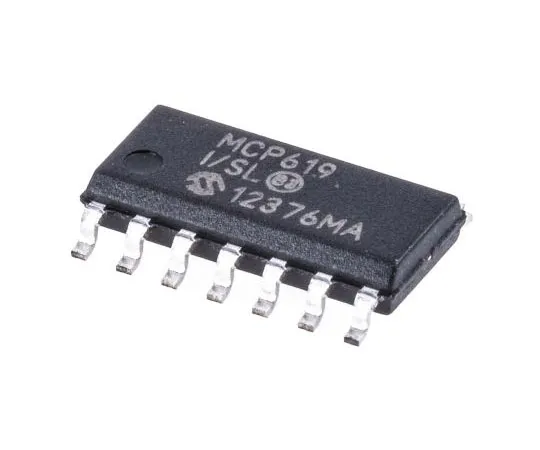 63-7647-93 Microchip, Precision, Op Amp, RRO, 190kHz, 3 V, 5 V, 14-Pin SOIC MCP619-I/SL