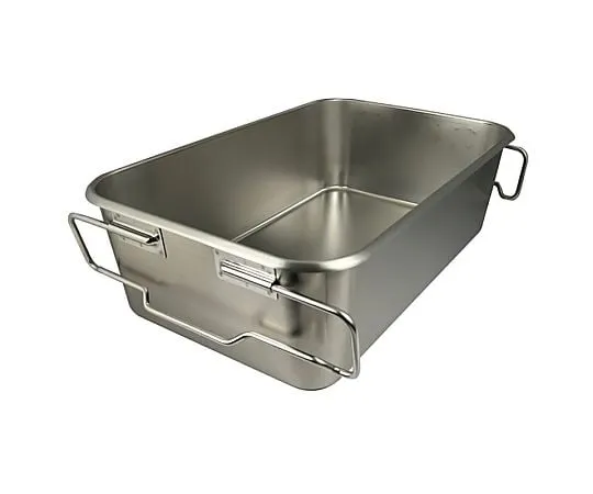 67-2402-64 18-8 School Lunch Tray/Transport Type Half Curl Flange Type Stacking Handle with Polishing Approx. 36 L SH-6038-7F
